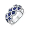 18ct White Gold 1.37ct Sapphire Diamond Lattice Ring sold by Jura Watches