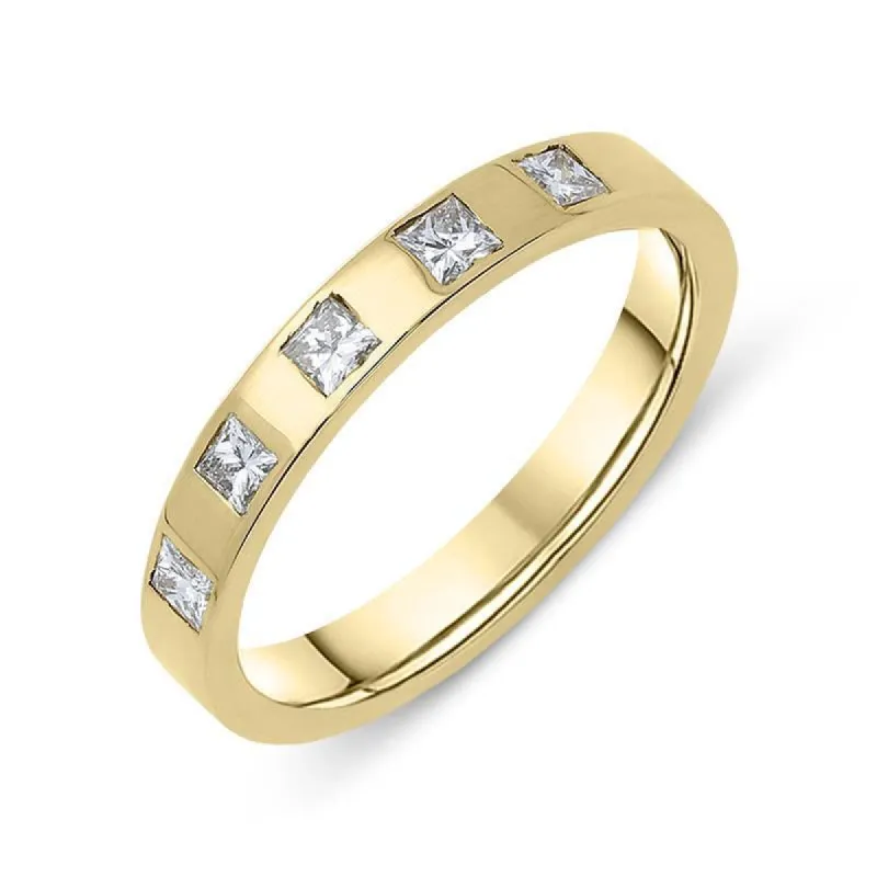 18ct Yellow Gold 0.30ct Diamond 3mm Wedding Ring D sold by Jura Watches