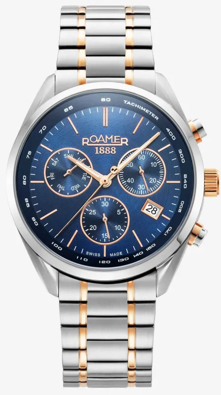 Roamer Pro Chrono Blue Watch sold by Jura Watches
