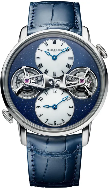 Arnold & Son Watch Double Tourbillon White Gold Aventurine Limited Edition made by Jura Watches