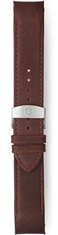 Elliot Brown Strap Leather 22mm Dark Brown Matt Cream Stitch 20mm Deployment sold by Jura Watches