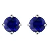 18ct White Gold 1.22ct Sapphire Solitaire Stud Earrings sold by Jura Watches