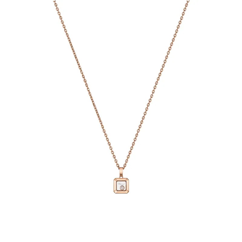 Chopard Happy Diamonds 18ct Rose Gold 0.05ct Diamond Necklace sold by Jura Watches