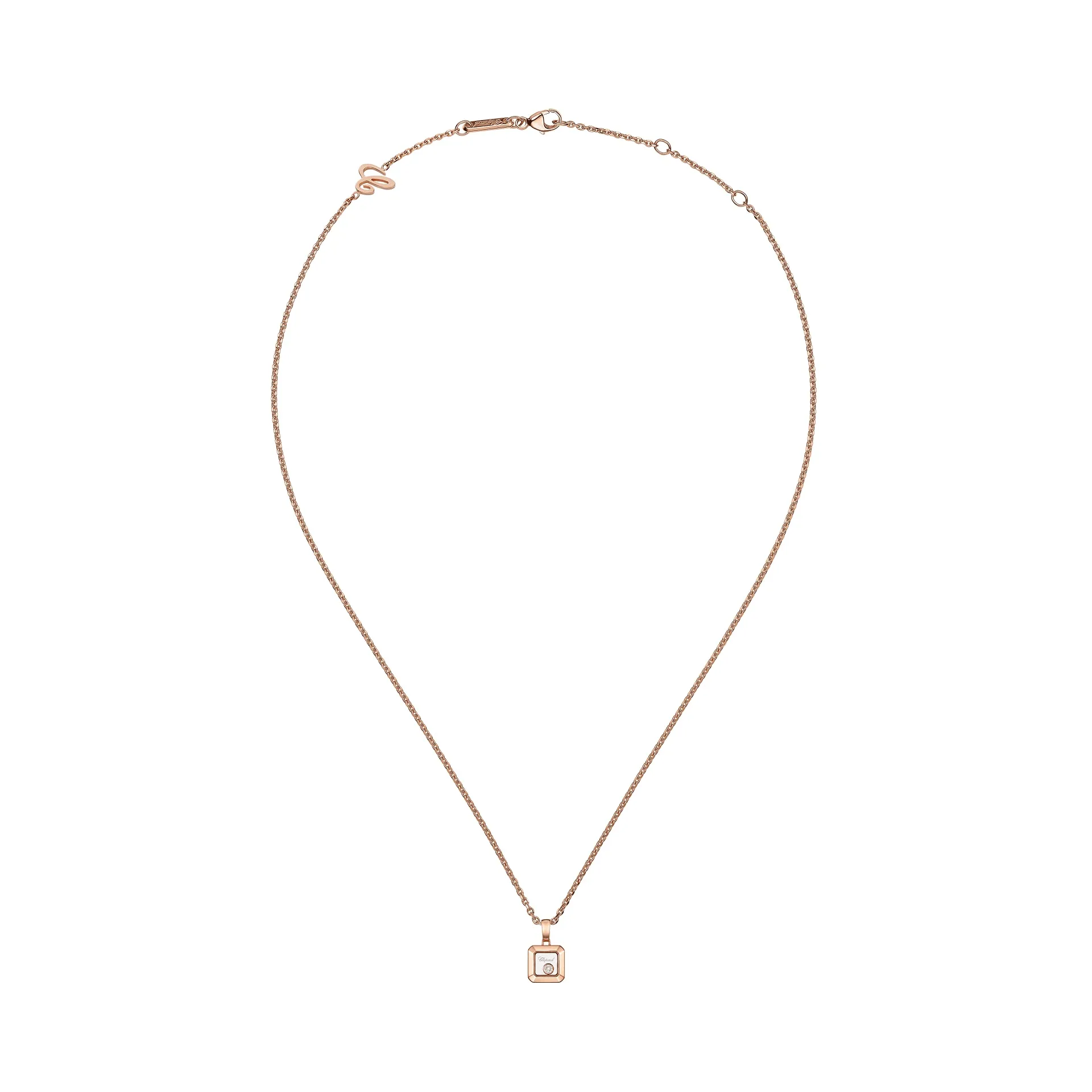 Chopard Happy Diamonds 18ct Rose Gold 0.05ct Diamond Necklace sold by Jura Watches product image thumbnail 3
