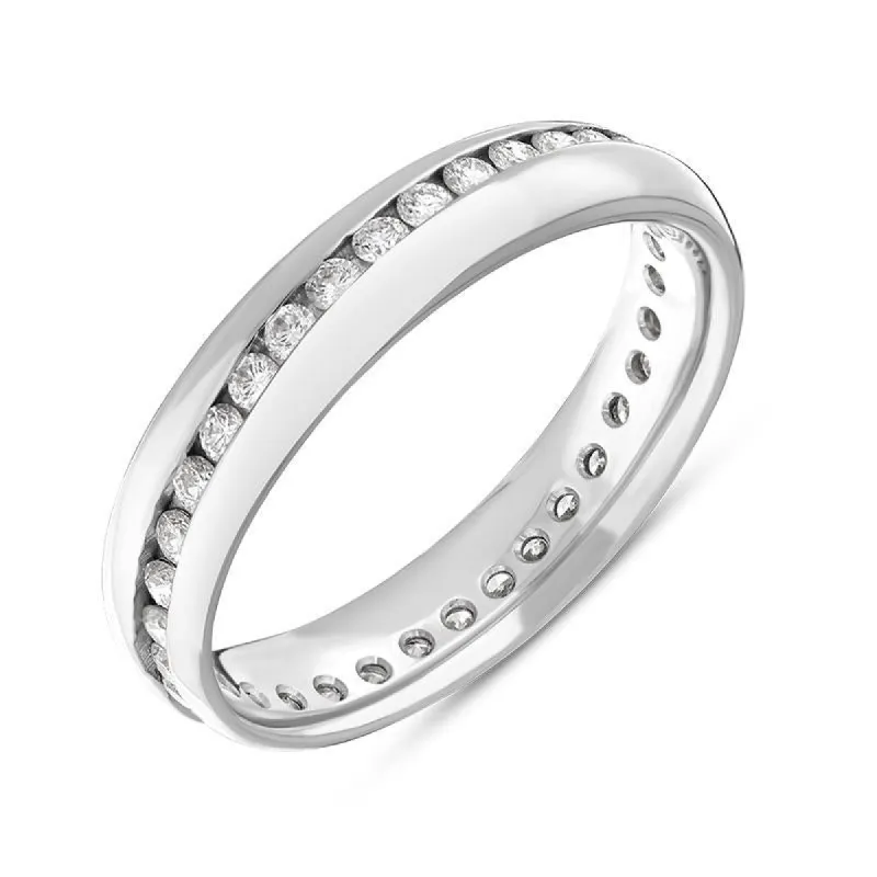 18ct White Gold 4mm 0.57ct Diamond Wedding Ring D sold by Jura Watches