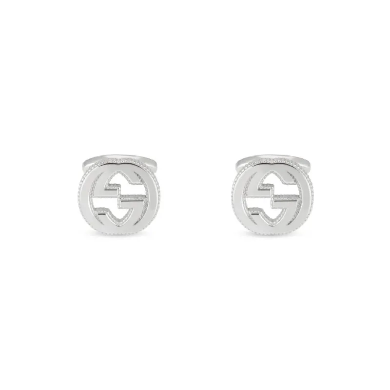 Gucci Interlocking Motif Sterling Silver Cufflinks sold by Jura Watches