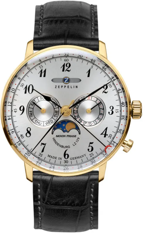 Zeppelin LZ 129 Hindenburg Moonphase Mens Watch sold by Jura Watches