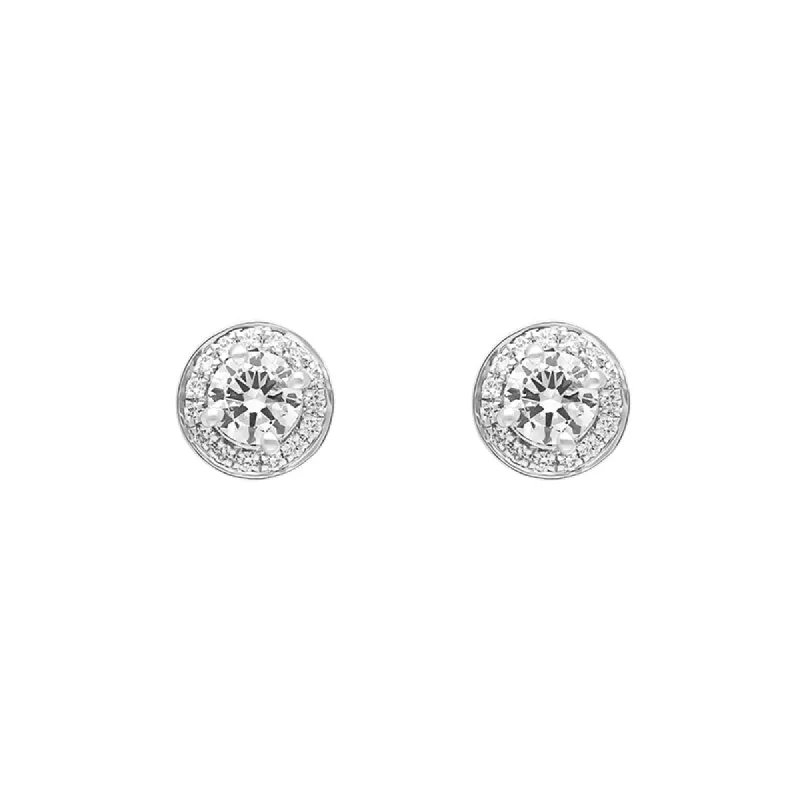 18ct White Gold 0.48ct Diamond Brilliant Cut Round Stud Earrings sold by Jura Watches