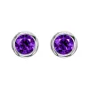 18ct White Gold 0.88ct Amethyst Round Stud Earrings sold by Jura Watches