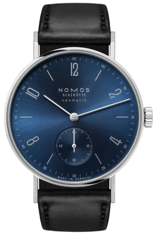 Nomos Glashutte Tangente Neomatik 39 Blue Gold Steel Back Watch sold by Jura Watches