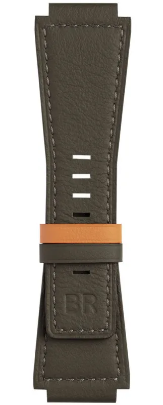 Bell & Ross Strap BR01/BR03 Calfskin Khaki Orange Reversible XL sold by Jura Watches