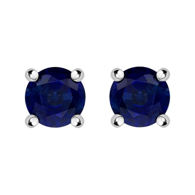 18ct Yellow White Gold Sapphire Claw Set Solitaire Stud Earrings sold by Jura Watches