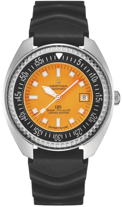 Certina DS PH1000M Orange Limited Edition made by Jura Watches