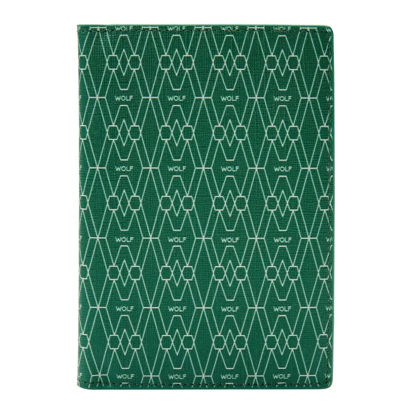 Wolf Signature Vegan Collection Green Passport Sleeve sold by Jura Watches