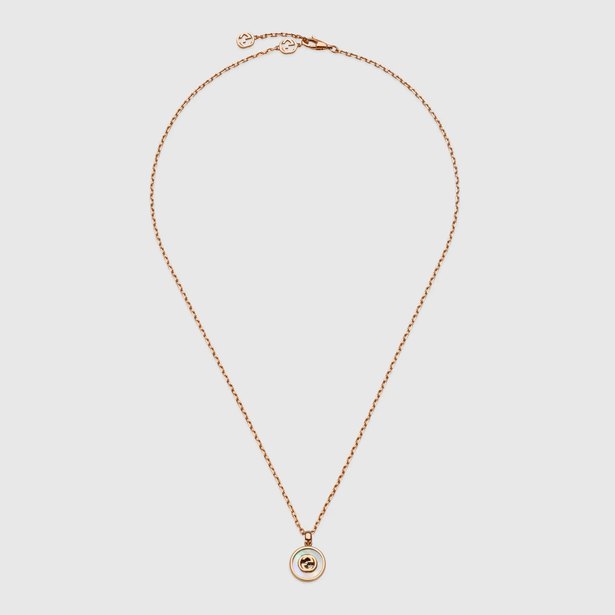 Gucci Interlocking 18ct Rose Gold Mother Of Pearl Necklace D sold by Jura Watches product image thumbnail 2