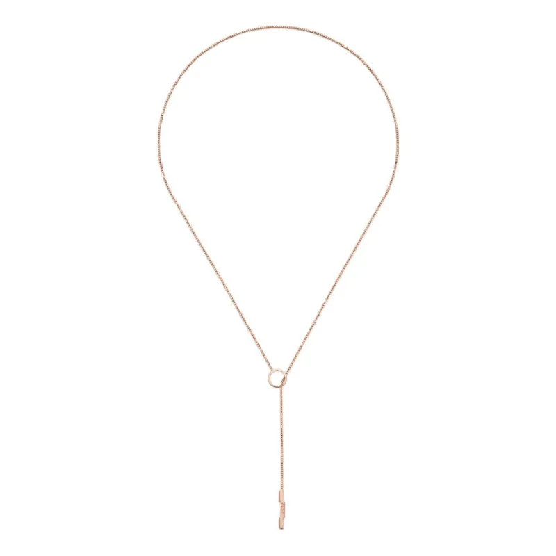 Gucci Link to Love 18ct Rose Gold Lariat Necklace sold by Jura Watches