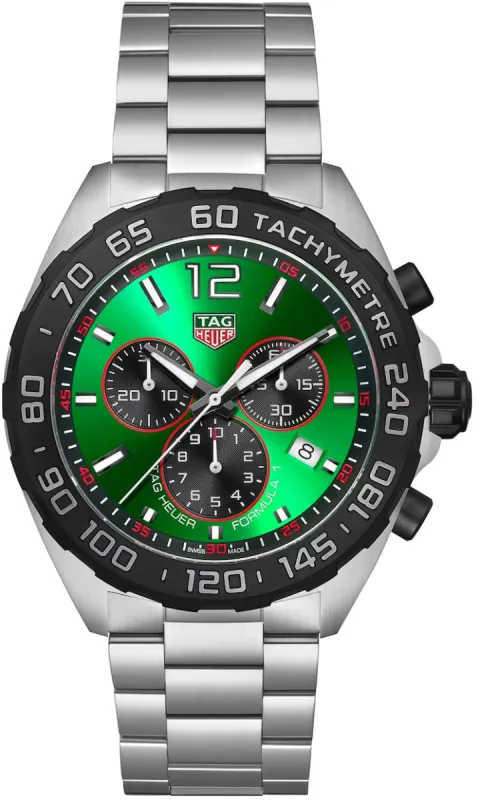 TAG Heuer Formula 1 Chronograph Green Bracelet Watch sold by Jura Watches