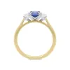 18ct Yellow Gold 0.73ct Sapphire Diamond Oval Cut Trilogy Ring sold by Jura Watches