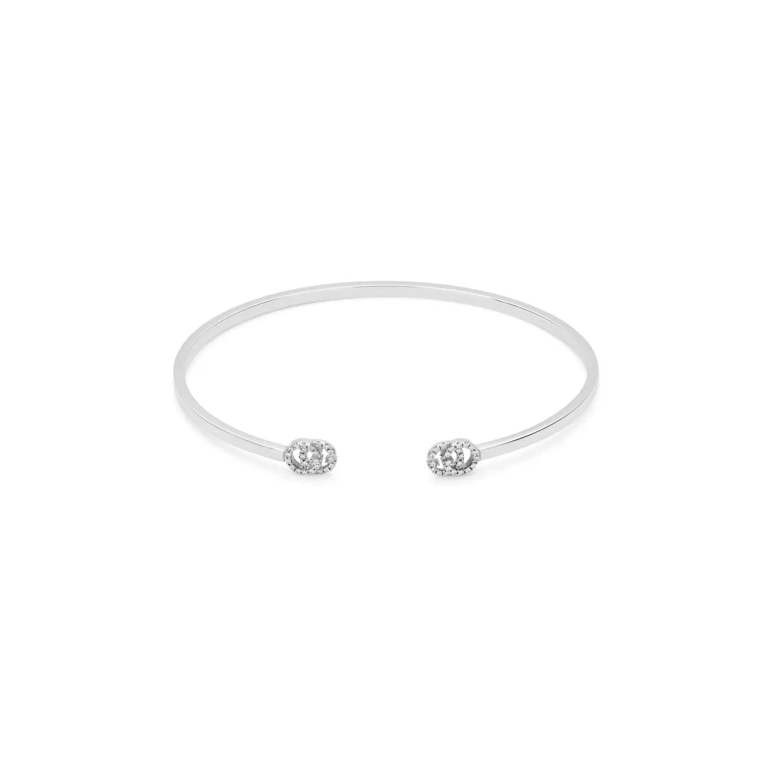 Gucci GG Running 18ct White Gold Diamond Bangle sold by Jura Watches