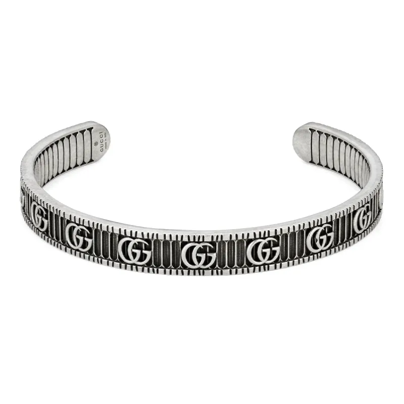 Gucci Double G Motif Aged Sterling Silver Bracelet sold by Jura Watches