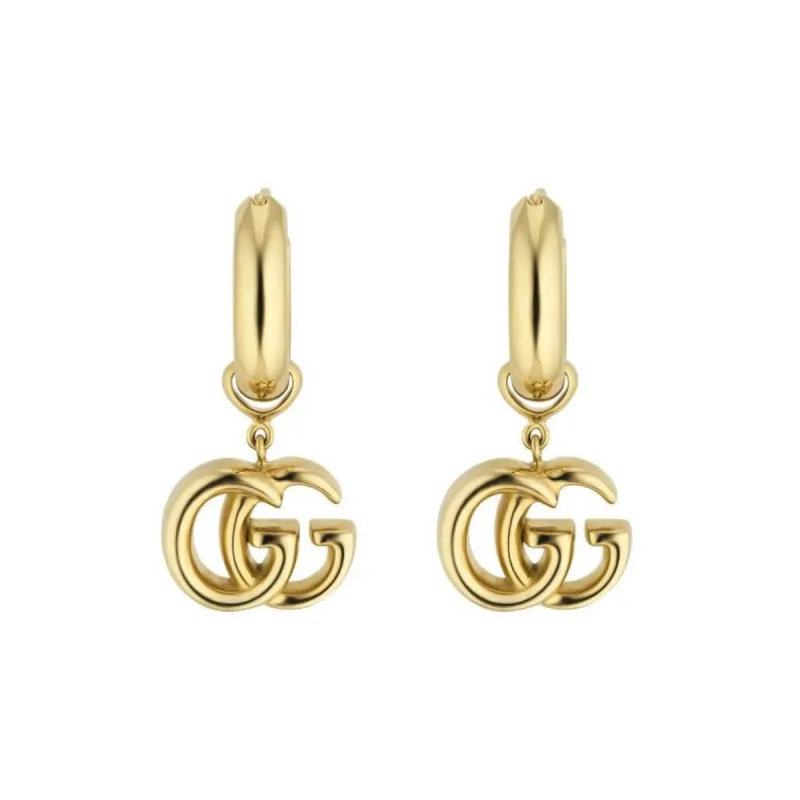 Gucci GG Running 18ct Yellow Gold Drop Earrings D sold by Jura Watches
