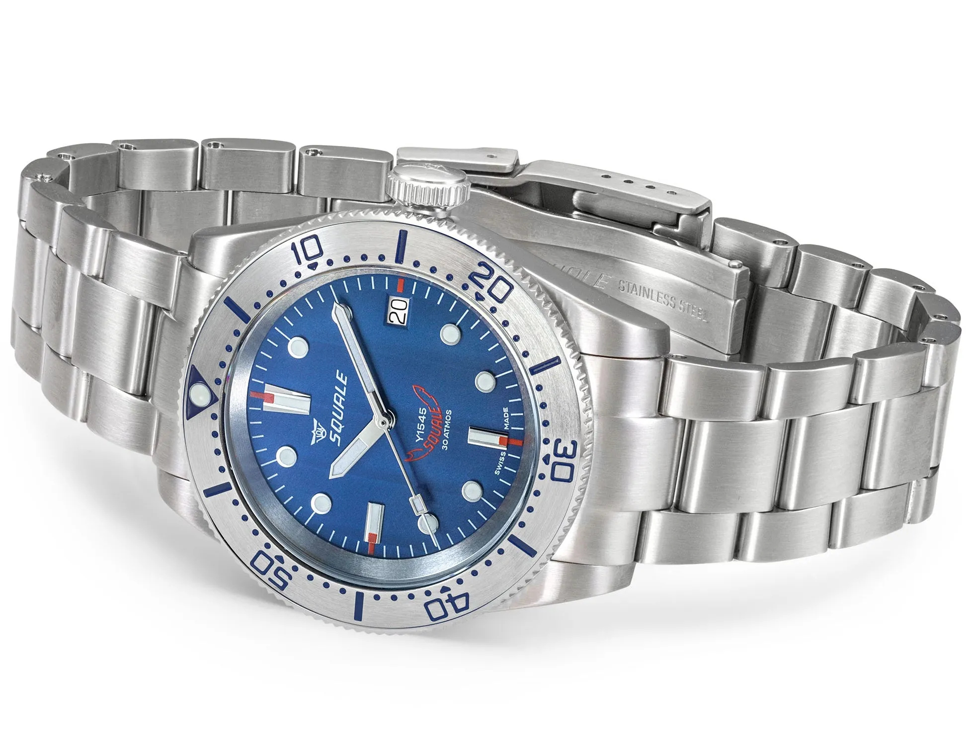 Squale 1545 Steel Blue Bracelet Watch sold by Jura Watches product image thumbnail 4