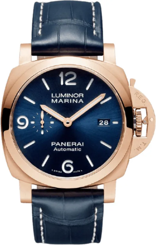 Panerai Luminor Marina Goldtech Sole Blu Watch made by Panerai
