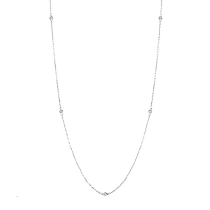 18ct White Gold Diamond Long Necklet sold by Jura Watches