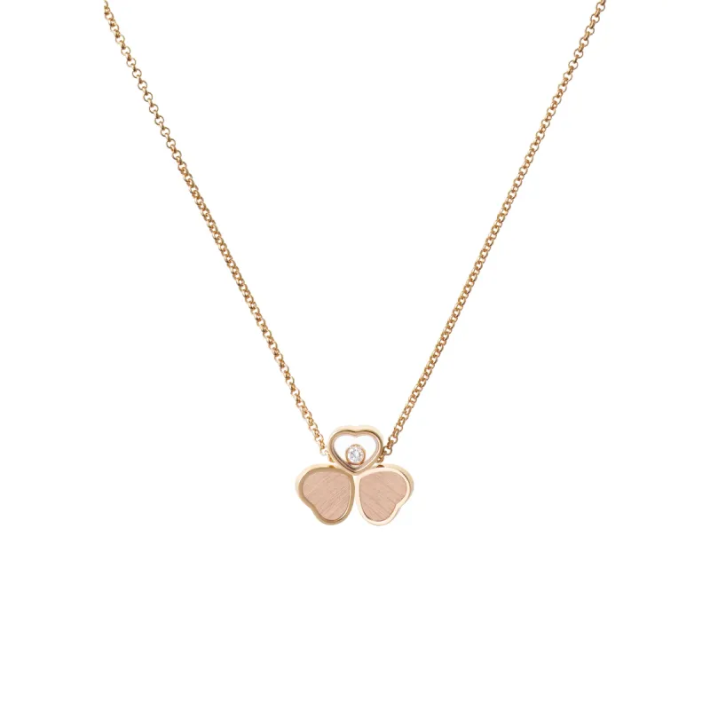 Chopard Happy Hearts Wings 18ct Rose Gold Necklace sold by Jura Watches