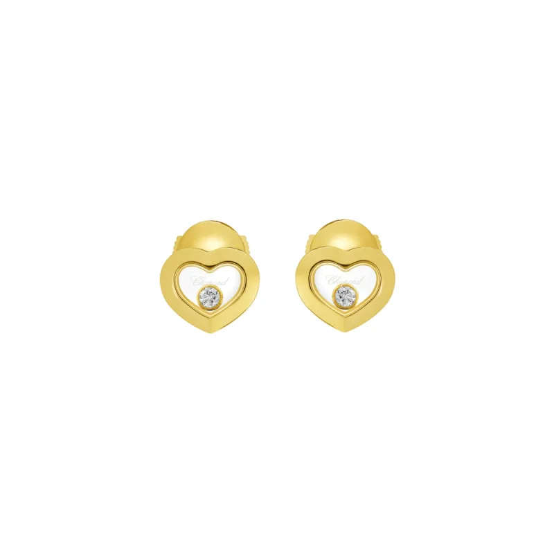Chopard Happy Diamonds Icons 18ct Yellow Gold 0.10ct Diamond Stud Earrings sold by Jura Watches
