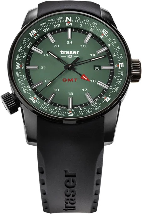 Traser H3 P68 Pathfinder GMT Green Watch sold by Jura Watches