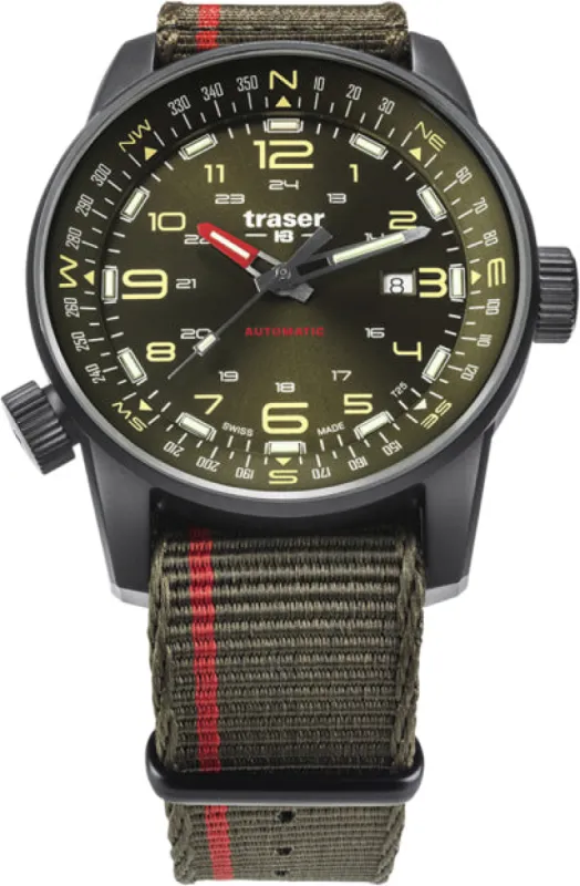 Traser H3 P68 Pathfinder Automatic Green Watch made by Jura Watches
