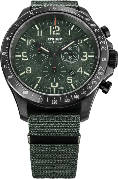 Traser H3 P67 Officer Pro Chronograph Green Watch sold by Jura Watches