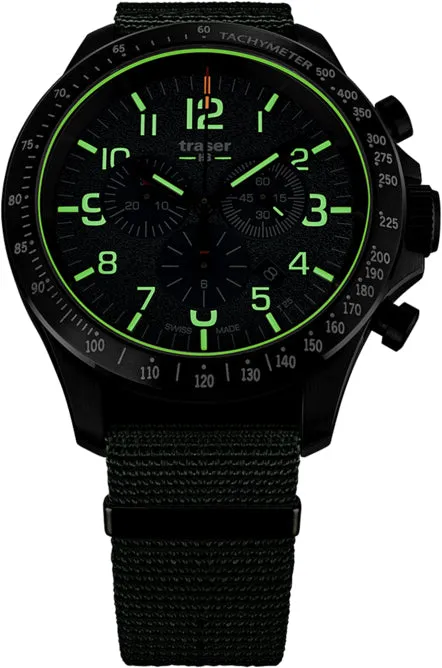 Traser H3 P67 Officer Pro Chronograph Green Watch sold by Jura Watches product image thumbnail 2
