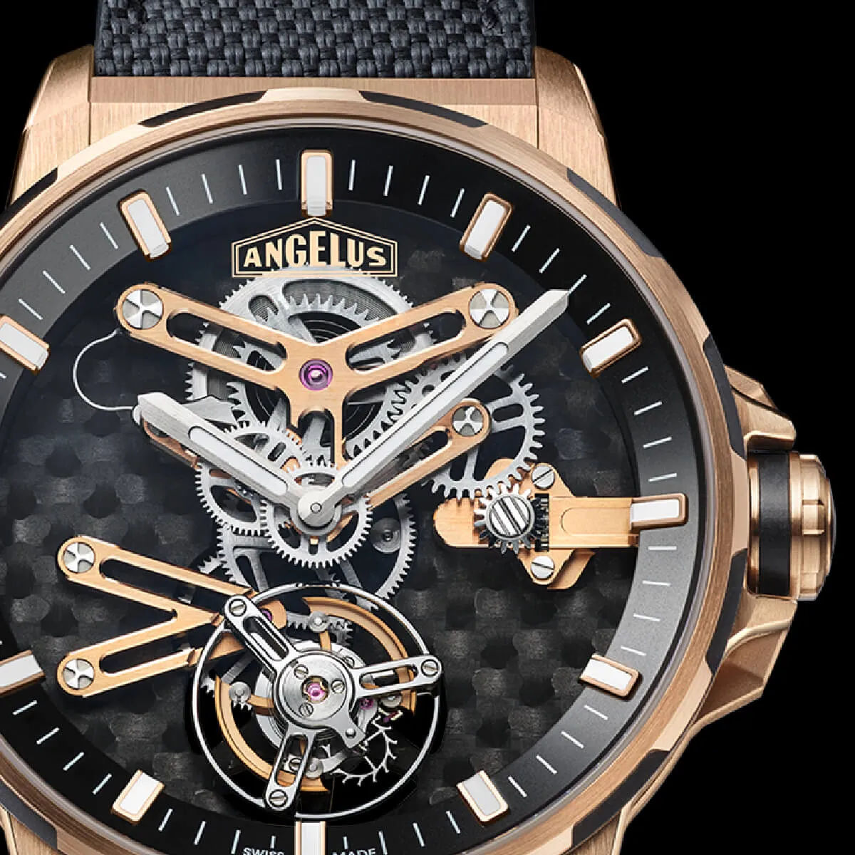 Angelus Gold Carbon Flying Tourbillon Limited Edition Watch sold by Jura Watches product image thumbnail 3