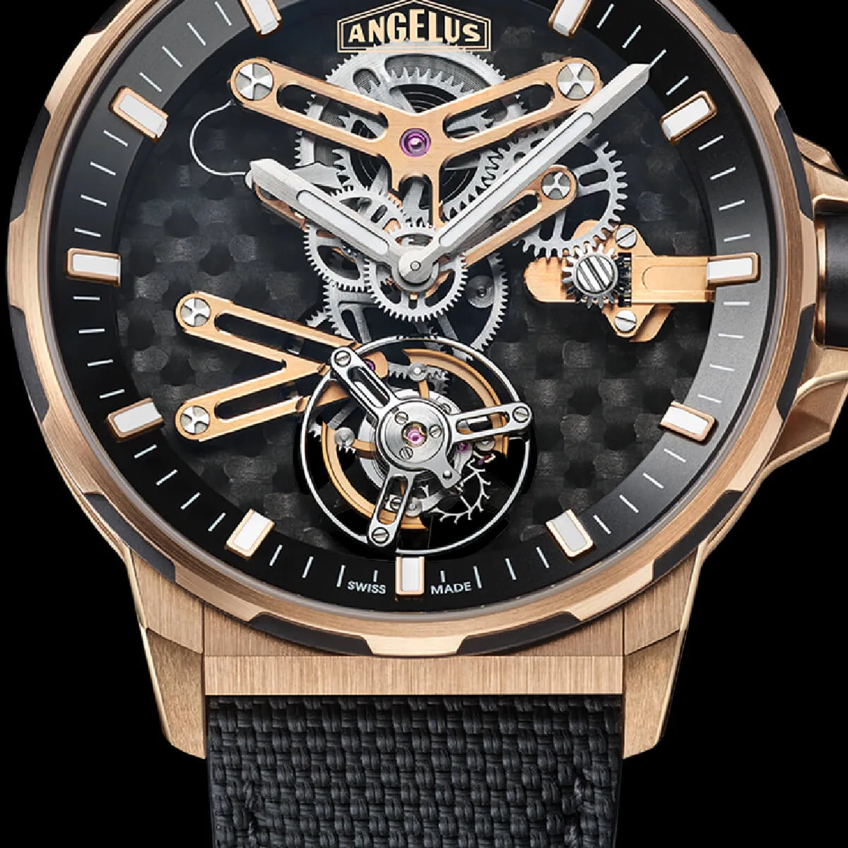 Angelus Gold Carbon Flying Tourbillon Limited Edition Watch sold by Jura Watches product image thumbnail 2