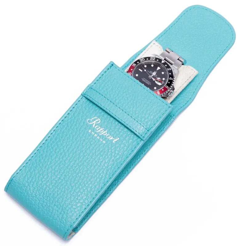 Rapport Watch Pouch Portobello Leather Blue made by Jura Watches