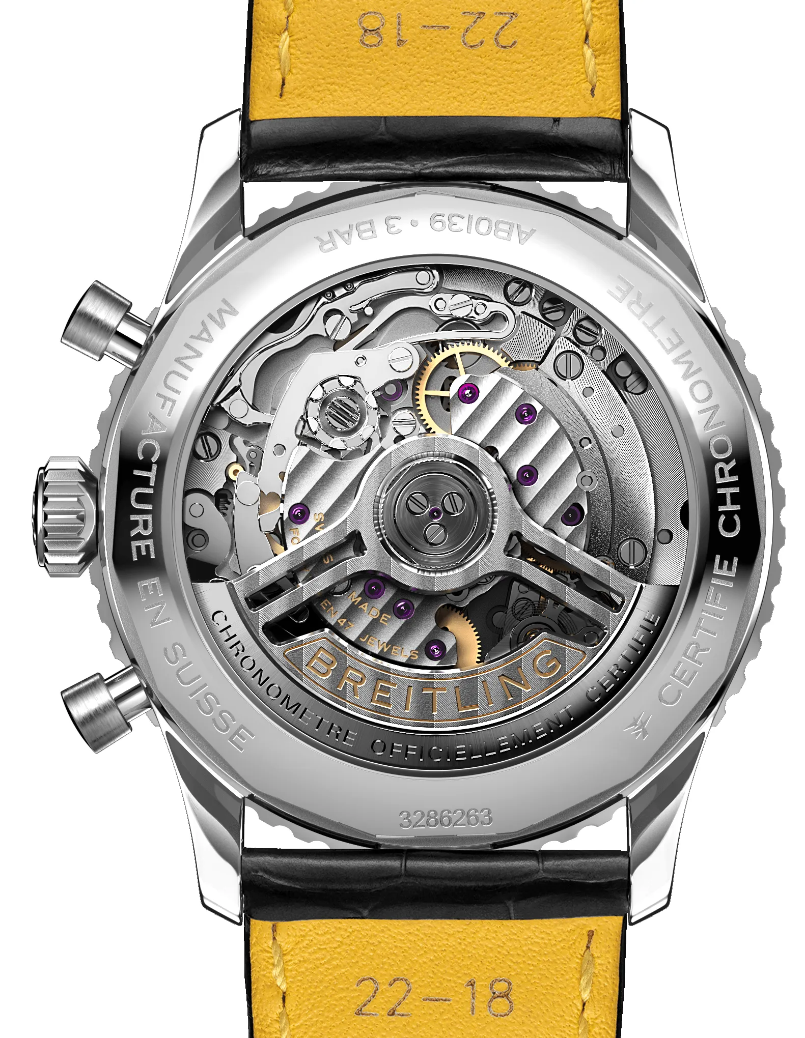 Breitling Navitimer B01 41 Black Croc Folding Clasp Watch sold by Jura Watches product image thumbnail 2