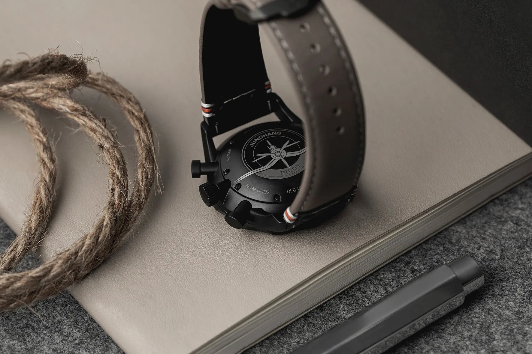 Junghans Meister Pilot Chronoscope Desert Watch sold by Jura Watches product image thumbnail 4