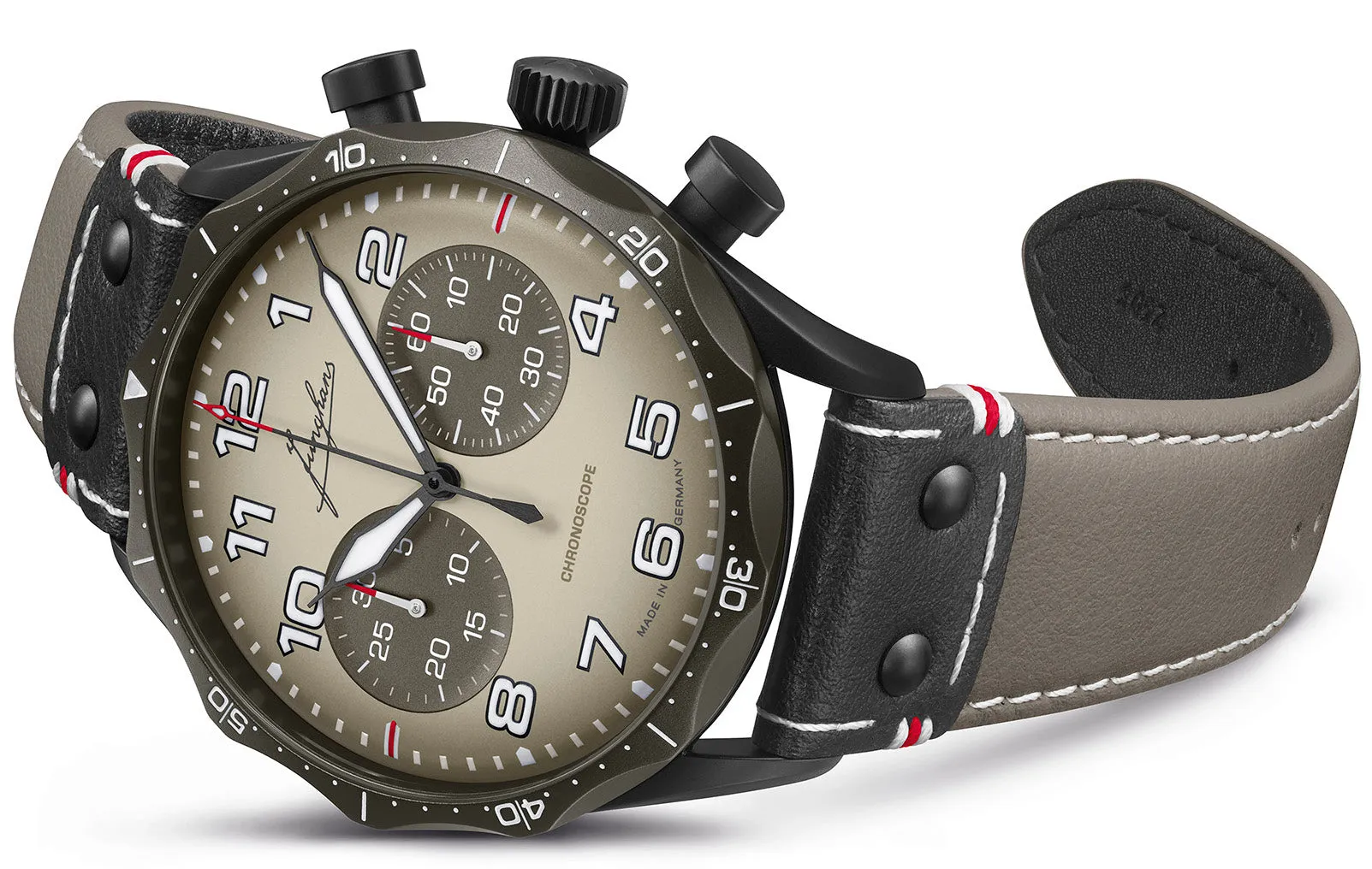 Junghans Meister Pilot Chronoscope Desert Watch sold by Jura Watches product image thumbnail 2