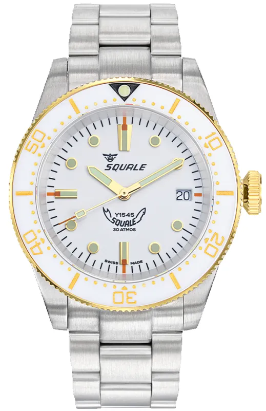Squale 1545 White Bracelet Watch sold by Jura Watches