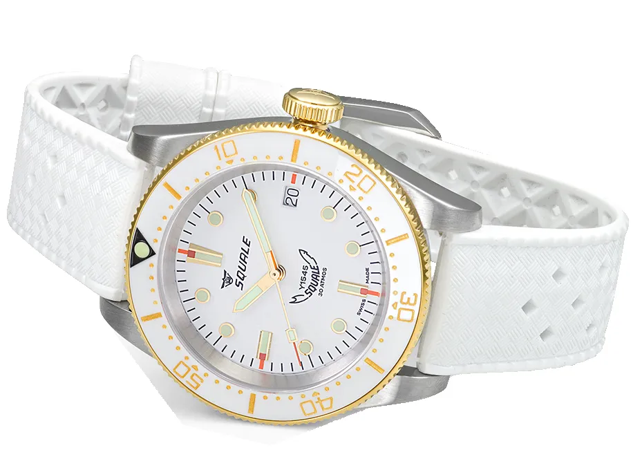 Squale 1545 White Rubber Watch sold by Jura Watches product image thumbnail 4