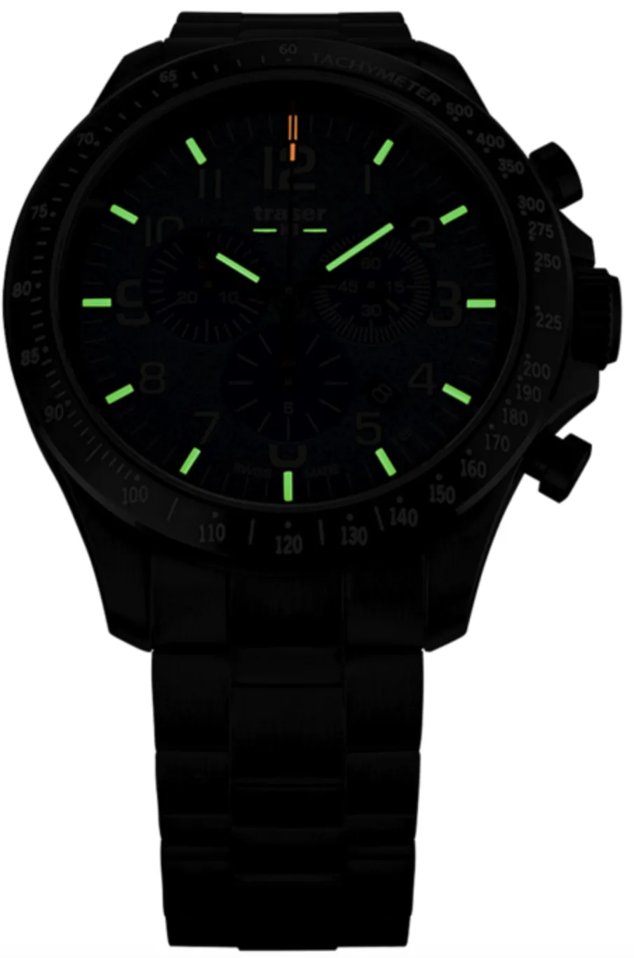 Traser H3 P67 Officer Pro Chrono Black PVD Bracelet Watch sold by Jura Watches product image thumbnail 2
