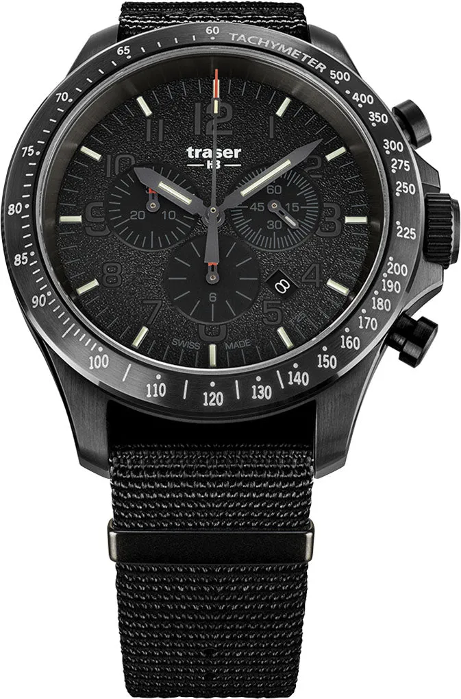 Traser H3 P67 Officer Pro Chrono Black Nato Watch sold by Jura Watches