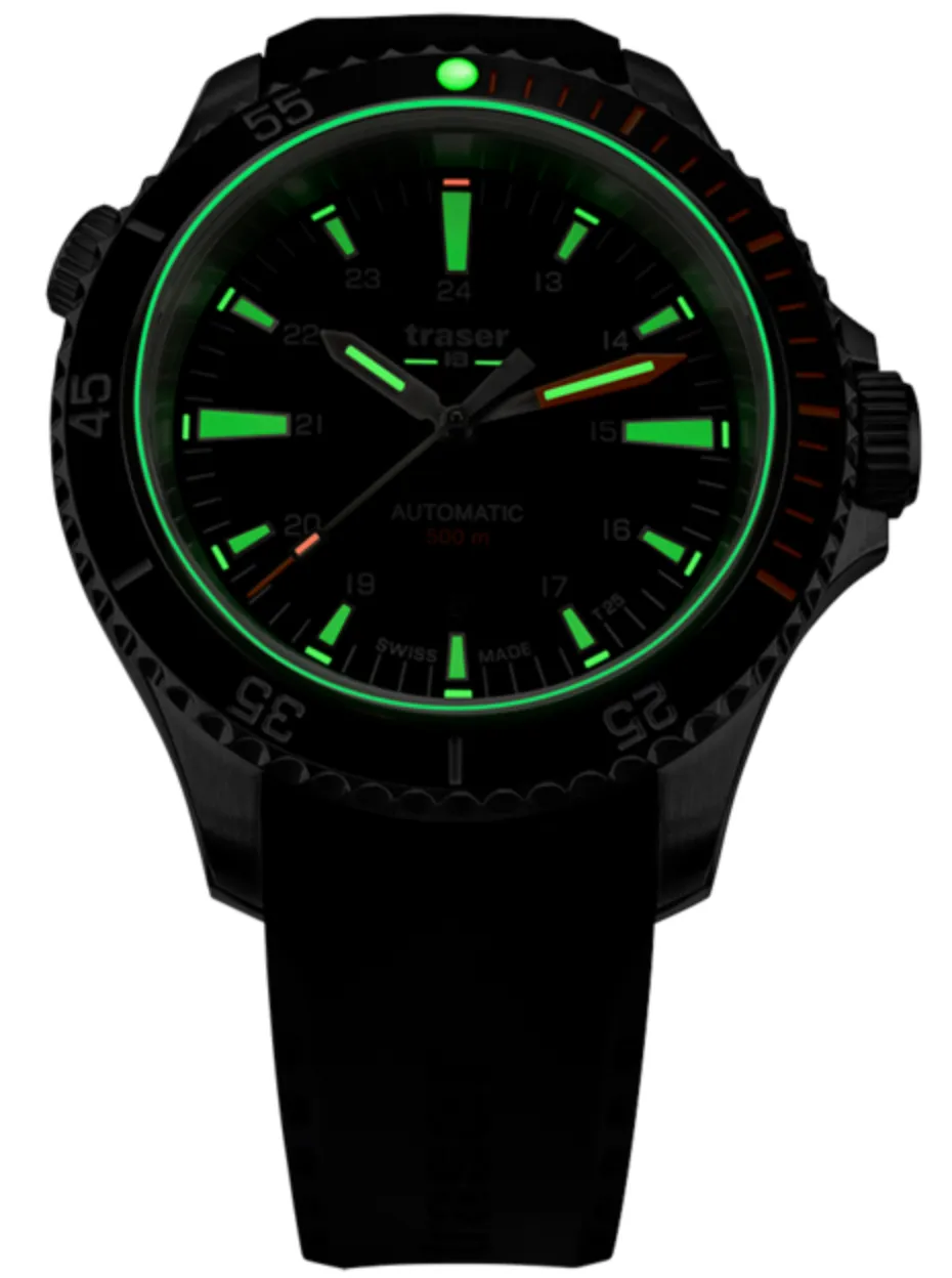 Traser H3 P67 Diver Automatic Black Rubber Watch sold by Jura Watches product image thumbnail 3