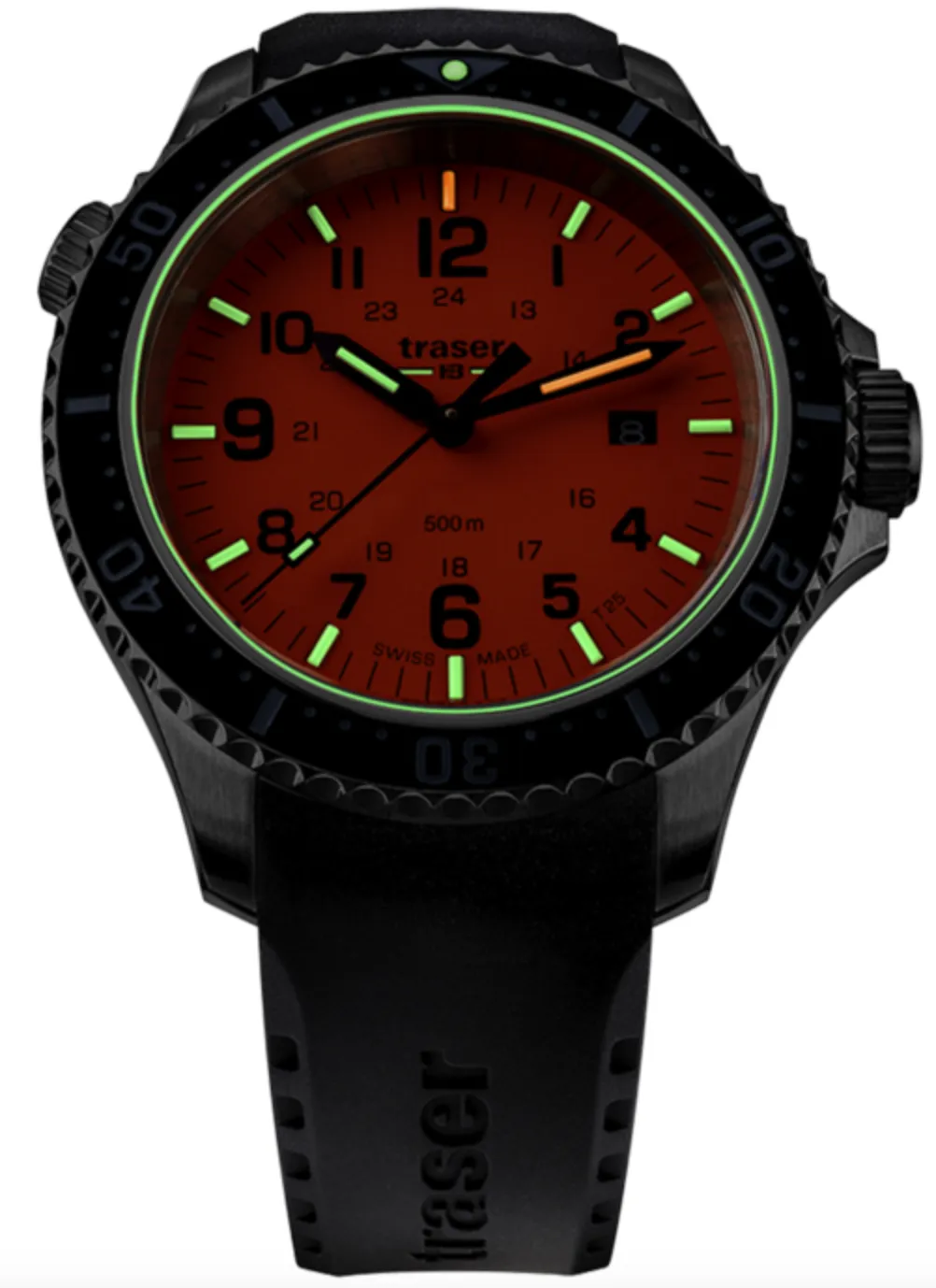 Traser H3 P67 Diver Orange Rubber Watch sold by Jura Watches product image thumbnail 3