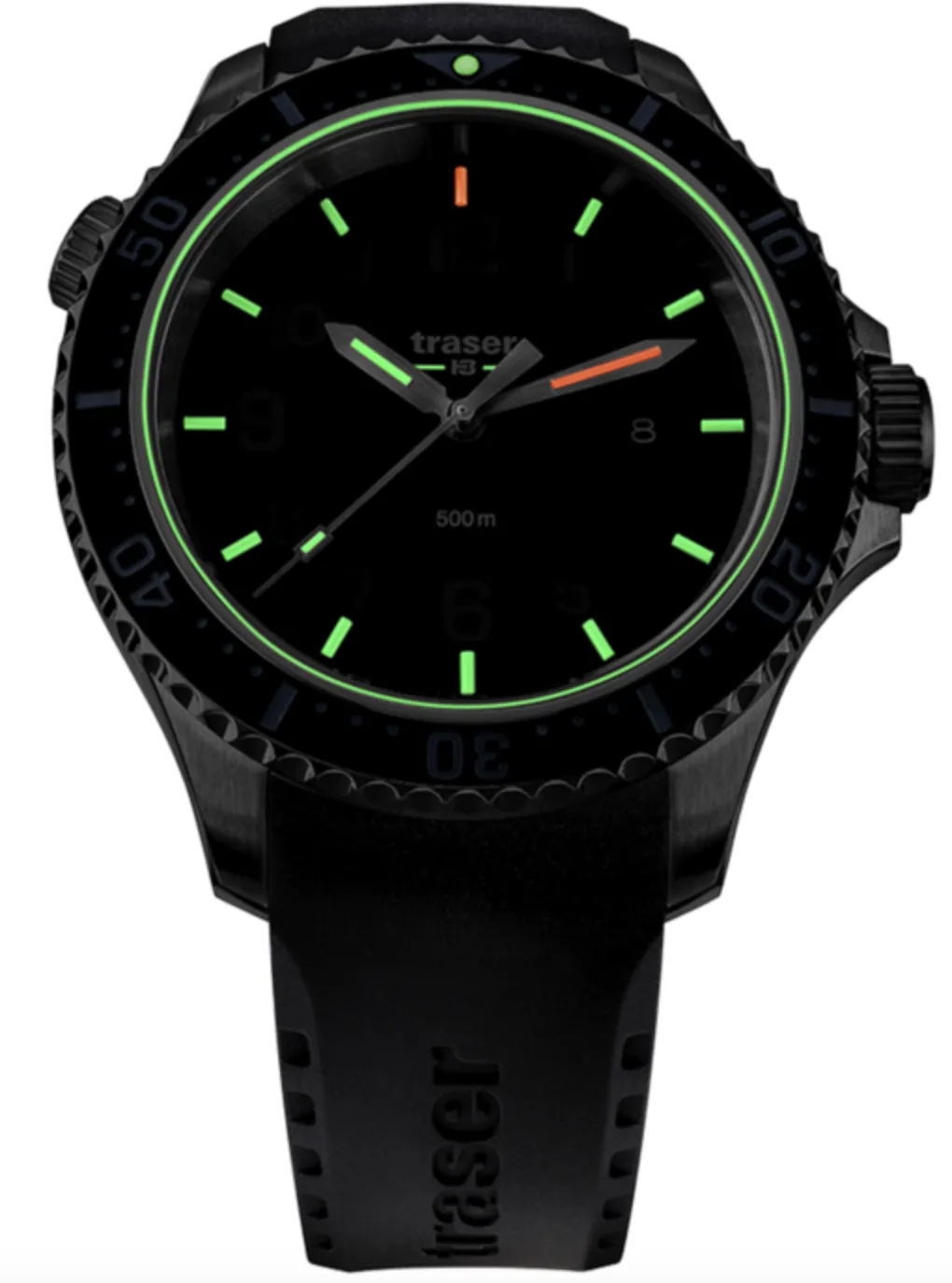 Traser H3 P67 Diver Black Rubber Watch sold by Jura Watches product image thumbnail 3