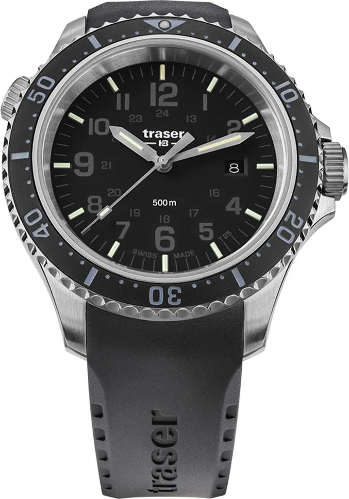 Traser H3 P67 Diver Black Rubber Watch sold by Jura Watches