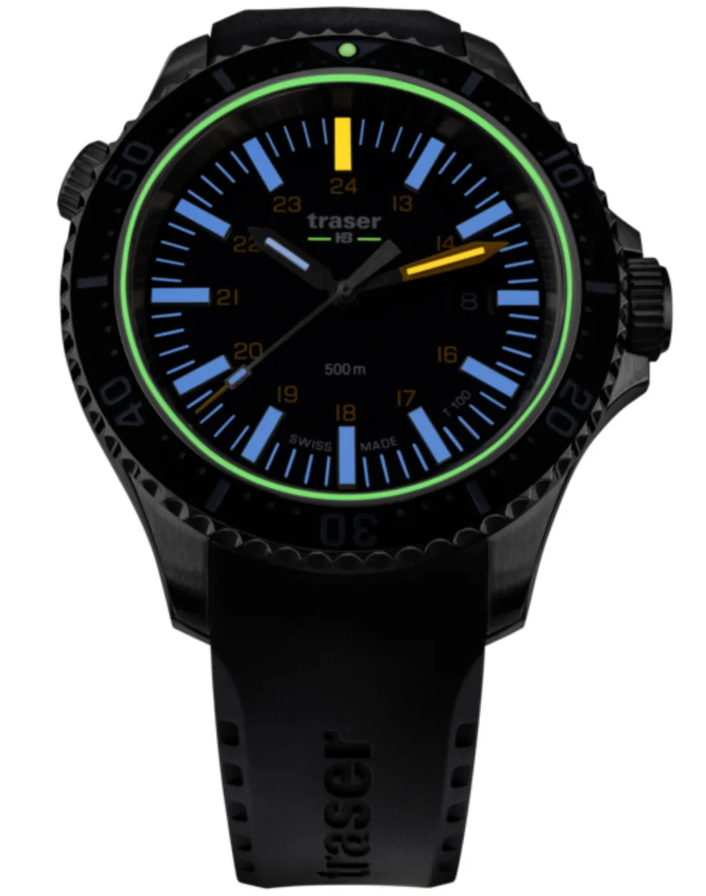 Traser H3 P67 Diver T100 Blue Rubber Watch sold by Jura Watches product image thumbnail 3