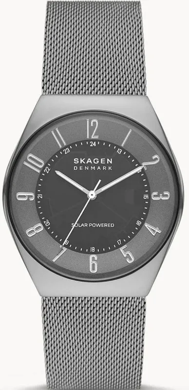 Skagen Grenen Solar Charcoal Steel Mens sold by Jura Watches